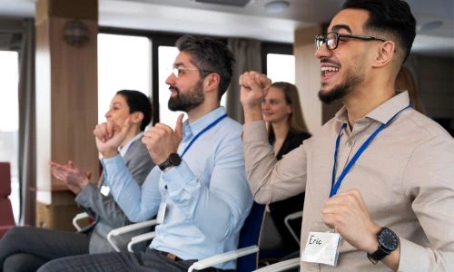 Corporate team-building program at Grand Mantram Resort, a luxury corporate events venue in Gurgaon