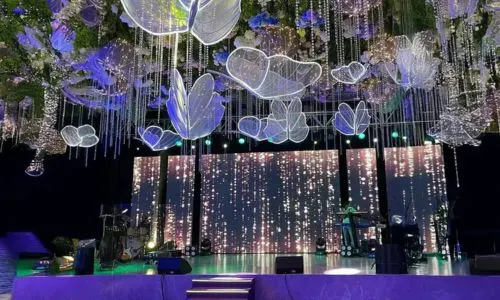 Grand reception entertainment and décor at Grand Mantram Resort, a luxury wedding reception resort in Gurgaon