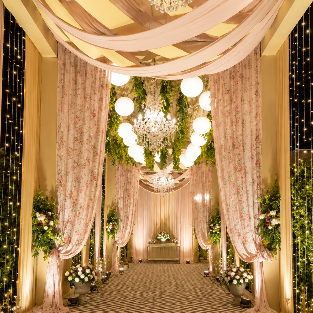 Premium wedding halls near me wedding celebration setup at Grand Mantram Resort Gurgaon