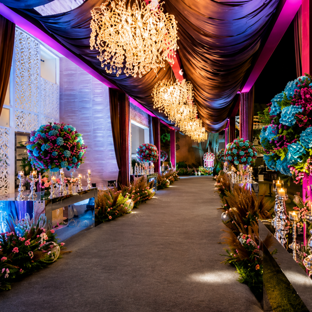 Party plot near me with landscaped wedding lawn at Grand Mantram Resort Gurgaon