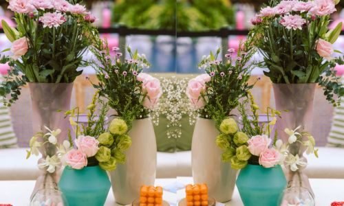 Luxury wedding table decor with elegant fillers at Grand Mantram Resort, Gurgaon